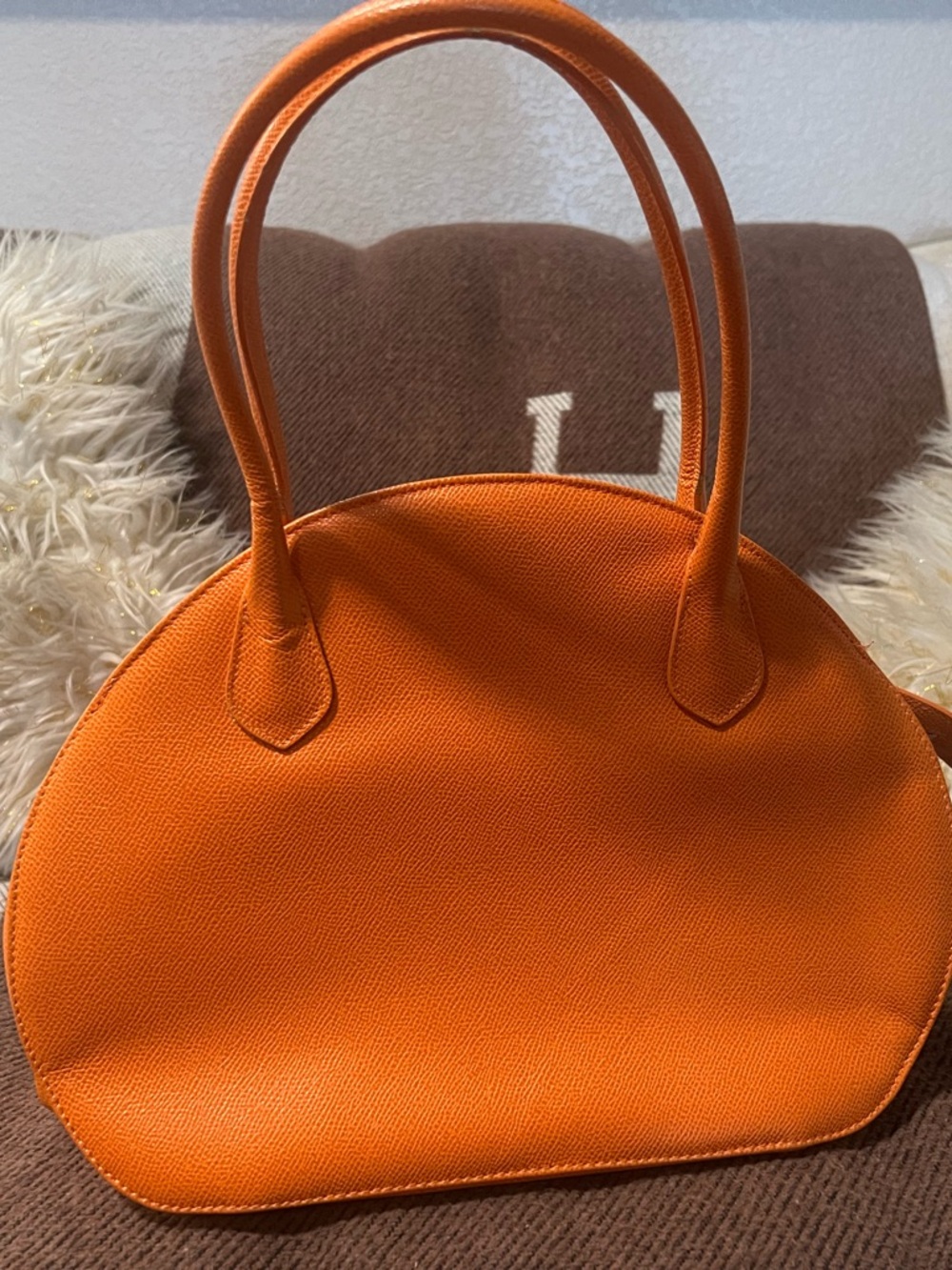 Orange Dome Tote Handbag - Unbranded